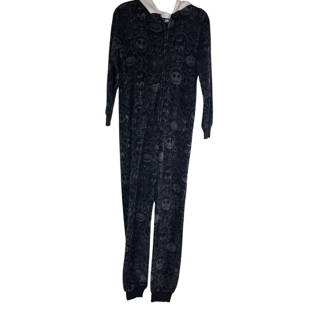 Disney Nightmare Before Christmas Jack Skellington Fleece Hooded One Piece S 4-6